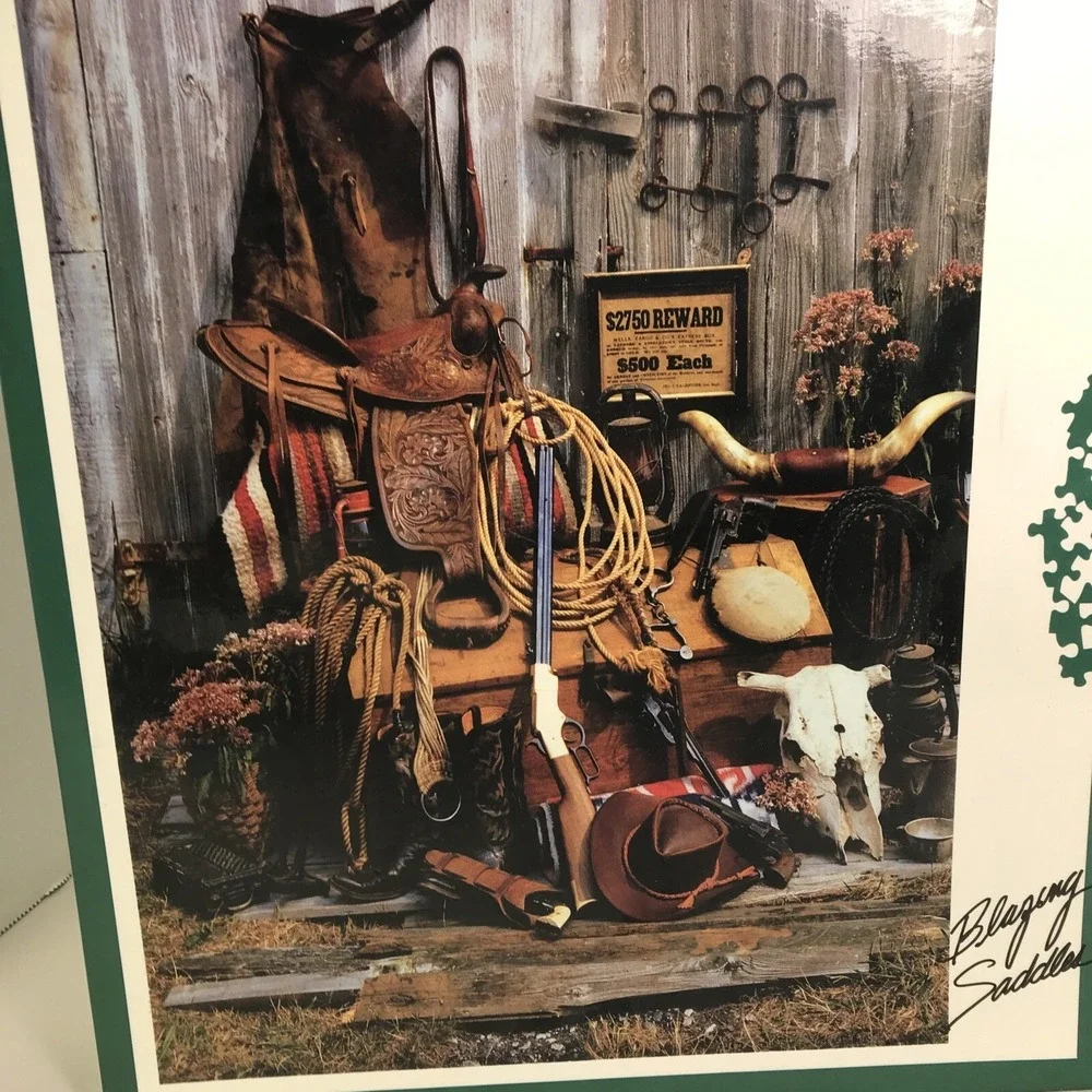 Sealed Vintage Apple Street 550pc. Puzzle 1989 Blazing Saddles Jigsaw